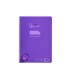 Cuaderno espiral liderpapel din a4 pautaguia tapa plastico80h 90gr cuadro pautado 4mm con margen color lila