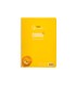 Cuaderno espiral liderpapel din a4 pautaguia tapa plastico80h 90gr cuadro pautado 4mm con margen color amarillo