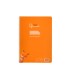 Cuaderno espiral liderpapel din a4 pautaguia tapa plastico80h 90gr cuadro pautado 3mm con margen color naranja