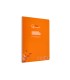 Cuaderno espiral liderpapel din a4 pautaguia tapa plastico80h 90gr cuadro pautado 3mm con margen color naranja