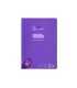 Cuaderno espiral liderpapel din a4 pautaguia tapa plastico80h 90gr cuadro pautado 3mm con margen color lila