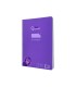 Cuaderno espiral liderpapel din a4 pautaguia tapa plastico80h 90gr cuadro pautado 3mm con margen color lila