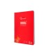 Cuaderno espiral liderpapel din a4 pautaguia tapa plastico80h 90gr cuadro pautado 3mm con margen color rojo