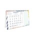 Calendario espiral triangular liderpapel de sobremesa serie joven 2025 14x14 cm papel 128 gr con pegatinas