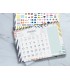 Calendario espiral pared liderpapel joven 2025 numeros grandes 44x32 cm papel 128 gr con pegatinas