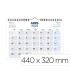 Calendario pared liderpapel clasico 2025 espiral 44x32 cm papel 128 gr