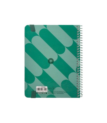 Agenda espiral antartik pattern a6 2025 semana vista color verde papel 80 gr