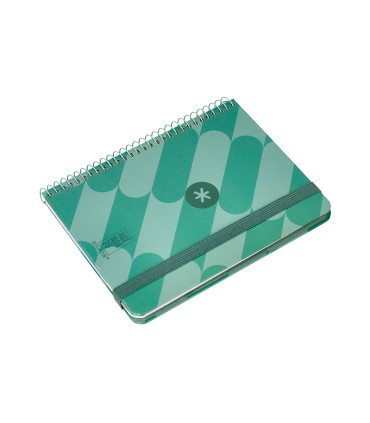 Agenda espiral antartik pattern a6 2025 semana vista color verde papel 80 gr