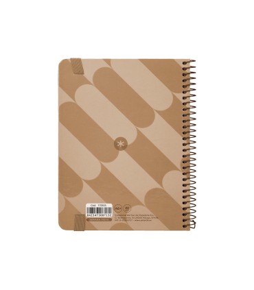 Agenda espiral antartik patter n a6 2025 semana vista color rosa nude papel 80gr