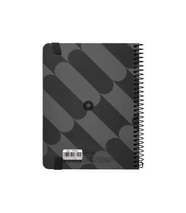 Agenda espiral antartik pattern a6 2025 semana vista color negro papel 80 gr