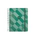 Agenda espiral antartik pattern a5 2025 dia pagina color verde papel 80 gr