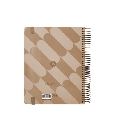 Agenda espiral antartik pattern a5 2025 dia pagina color rosa nude papel 80 gr