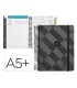 Agenda espiral antartik pattern a5 2025 dia pagina color negro papel 80 gr