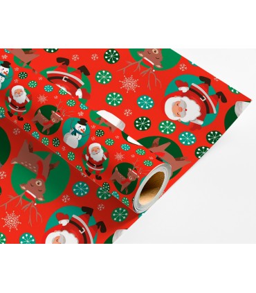 Papel de regalo liderpapel navidad rollo ancho 70 cm longitud 2 mt gramaje 60 gr disenos surtidos c 2024