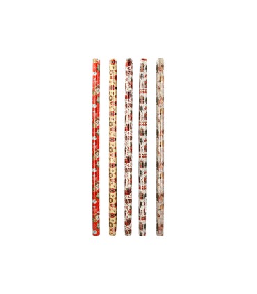 Papel de regalo liderpapel navidad rollo ancho 70 cm longitud 2 mt gramaje 60 gr disenos surtidos b 2024