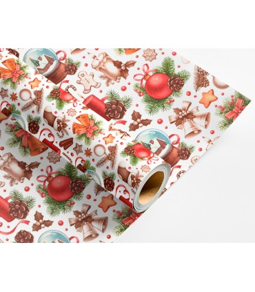 Papel de regalo liderpapel navidad rollo ancho 70 cm longitud 2 mt gramaje 60 gr disenos surtidos b 2024