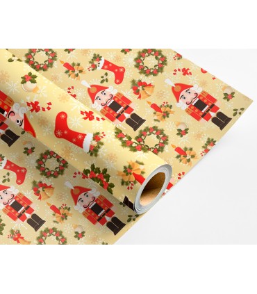 Papel de regalo liderpapel navidad rollo ancho 70 cm longitud 2 mt gramaje 60 gr disenos surtidos b 2024