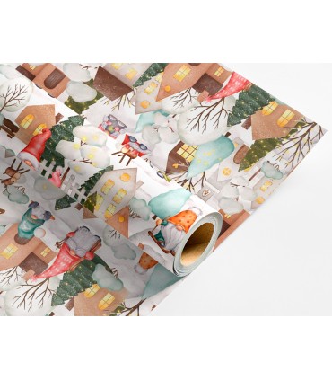 Papel de regalo liderpapel navidad rollo ancho 70 cm longitud 2 mt gramaje 60 gr disenos surtidos b 2024