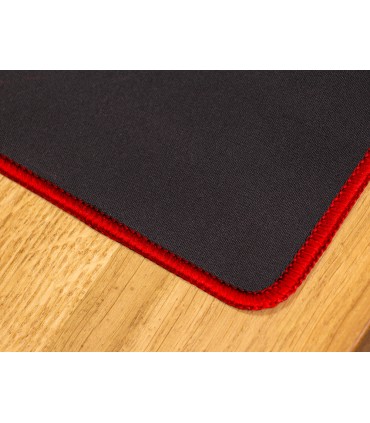 Alfombrilla para raton q connect xxl negra con borde rojo 900x400 mm