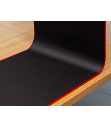 Alfombrilla para raton q connect xxl negra con borde rojo 900x400 mm