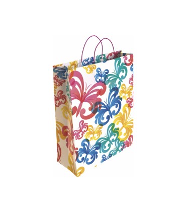 Bolsa para regalo basika papel estucado 160 gr todo ano con asa retorcida tamano l 3214x40 cm