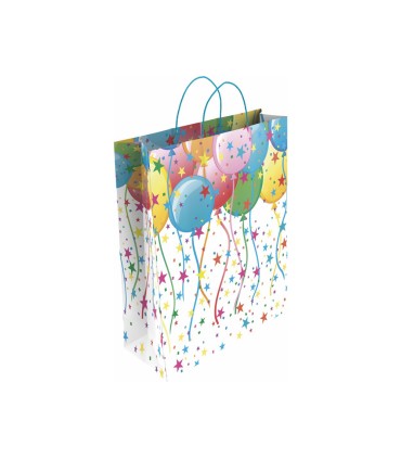 Bolsa para regalo basika papel estucado 160 gr todo ano con asa retorcida tamano l 3214x40 cm