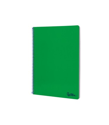 Cuaderno espiral liderpapel din a4 smart tapa blanda 80h 75gr cuadro 4mm con margen color verde