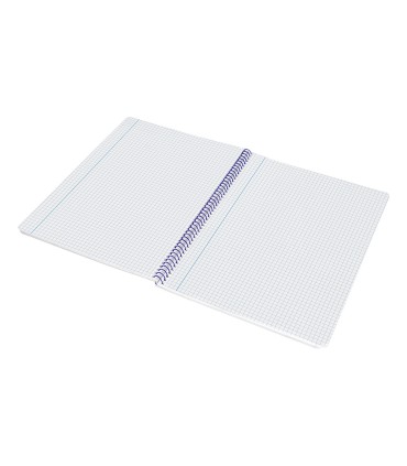 Cuaderno espiral liderpapel din a4 smart tapa blanda 80h 75gr cuadro 4mm con margen color verde