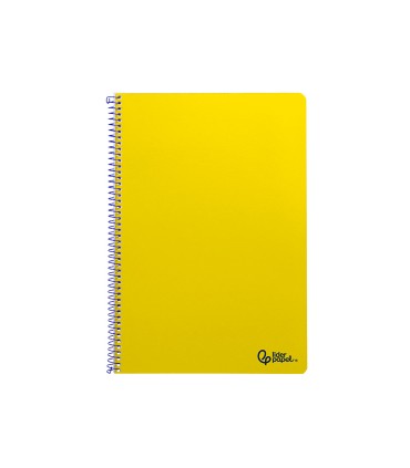 Cuaderno espiral liderpapel din a4 smart tapa blanda 80h 75gr cuadro 4mm con margen color amarillo