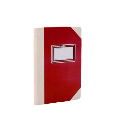 Libro cartone cosido fernandes flecha din a6 rayado horizontal 50 hojas 100 gr rojo