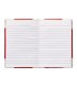 Libro cartone cosido fernandes flecha din a6 rayado horizontal 50 hojas 100 gr rojo