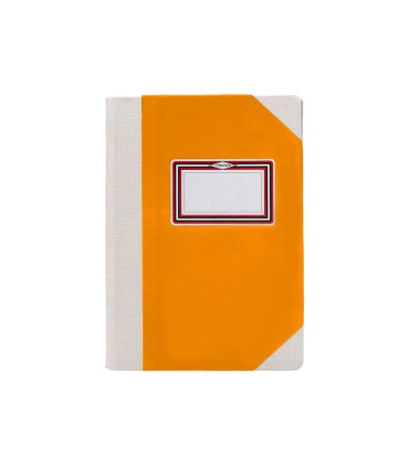 Libro cartone cosido fernandes flecha din a6 rayado horizontal 50 hojas 100 gr naranja