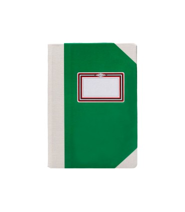 Libro cartone cosido fernandes flecha din a5 rayado horizontal 50 hojas 100 gr verde