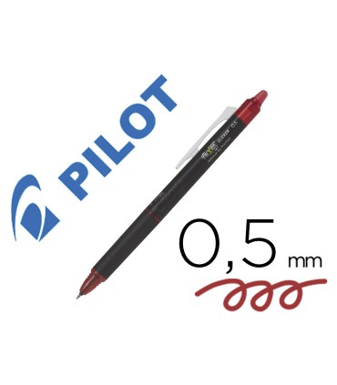 Boligrafo pilot frixion point clicker borrable 05 mm rojo