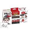 Barra de maquillaje alpino scary caja de 4 colores surtidos + pincel + folleto