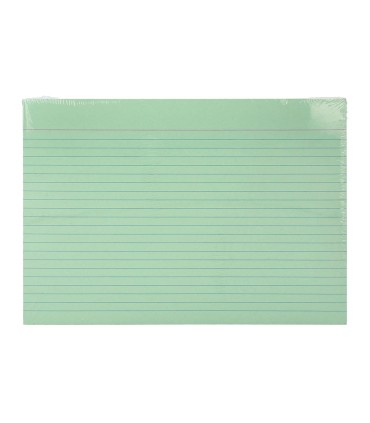 Tarjeta liderpapel para estudiar rayada cartulina de colores 170 gr m2 160x220mm paquete de 200 unidades