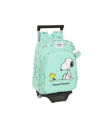 Cartera escolar safta con carro 260x110x340 mm snoopy friends forever