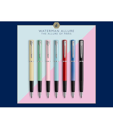 Pluma waterman allure pastel azul plumin f