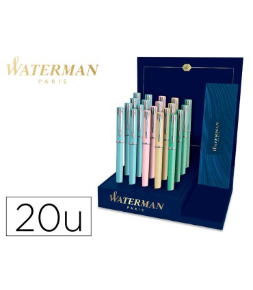 Boligrafo waterman allure pastel expositor de 20 unidades 4 colores pastel surtidos