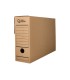 Caja archivo definitivo liderpapel din a4 carton reciclado 325g m2 lomo 82 mm kraft 325x82x250 mm