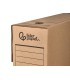 Caja archivo definitivo liderpapel din a4 carton reciclado 325g m2 lomo 82 mm kraft 325x82x250 mm