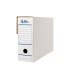 Caja archivo definitivo automatica liderpapel din a4 carton reciclado 325g m2 lomo 100 mm blanco 360x100x255mm