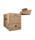 Caja archivo definitivo liderpapel folio doble ancho carton reciclado 400g m2 lomo 200 mm kraft 367x200x251 mm