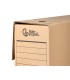 Caja archivo definitivo liderpapel folio prolongado carton reciclado 325g m2 lomo 116 mm kraft 388x116x275 mm