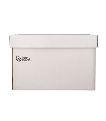 Cajon contenedor liderpapel carton automatico para 3 cajasarchivo def folio 4 archivadores a z 387x333x260mm