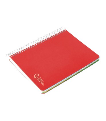 Cuaderno espiral liderpapel a5 micro witty tapa dura 120h 90gr horizontal 8mm 5 bandas 6 taladros colores surtidos