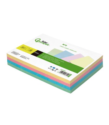 Tarjeta liderpapel para estudiar lisa cartulina de colores 170 gr m2 160x220mm paquete de 200 unidades