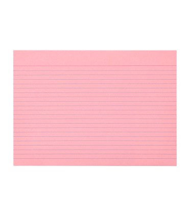 Tarjeta liderpapel para estudiar rayada cartulina de colores 170 gr m2 125x200mm paquete de 200 unidades