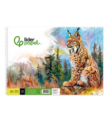 Bloc dibujo liderpapel artistico natura espiral 230x325mm 20 hojas 130g m2 sin recuadro perforado