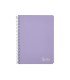 Cuaderno espiral liderpapel din a5 witty tapa dura 80h 90gr cuadro 4mm con margen color violeta